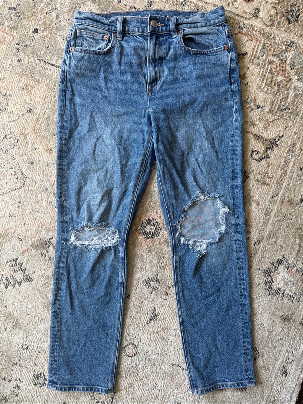 American Eagle Outfitters Distressed Light Blue Jeans